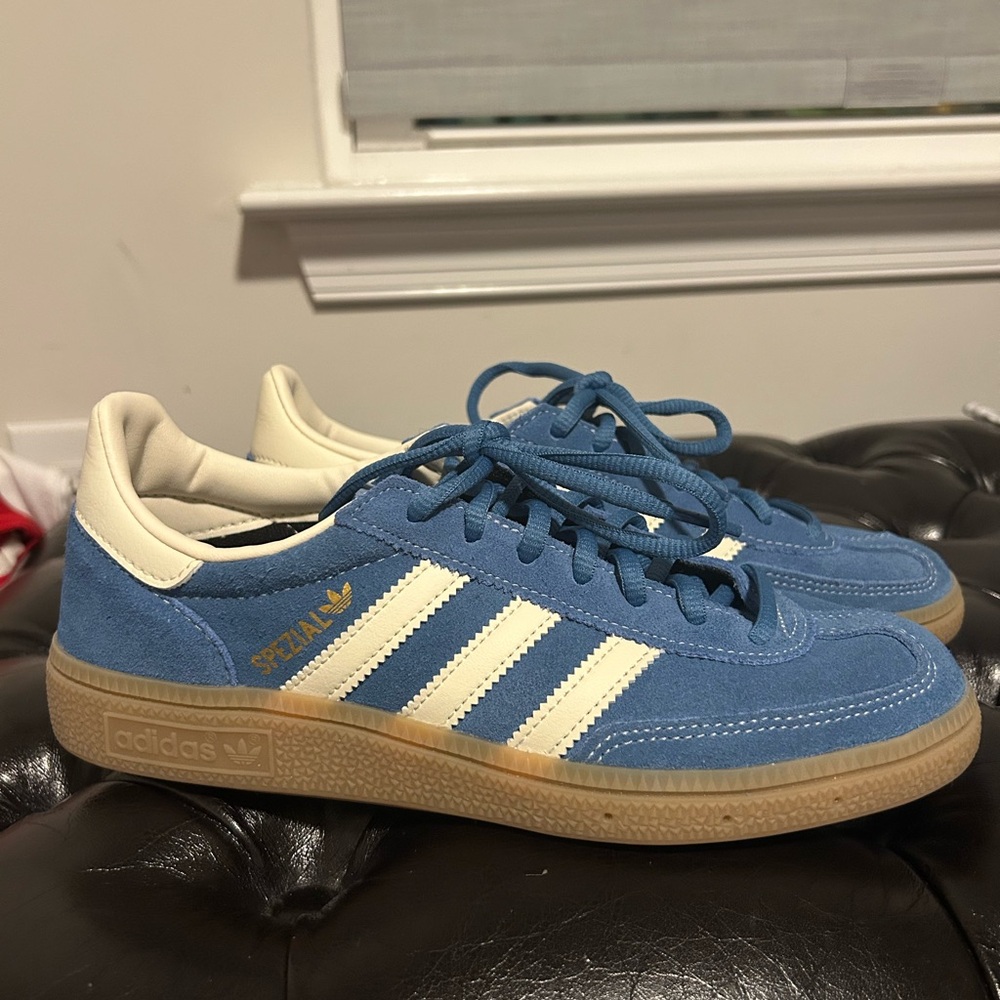 Adidas Blue and Cream spezial Sneakers